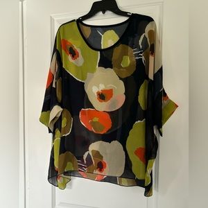 Abstract floral blouse